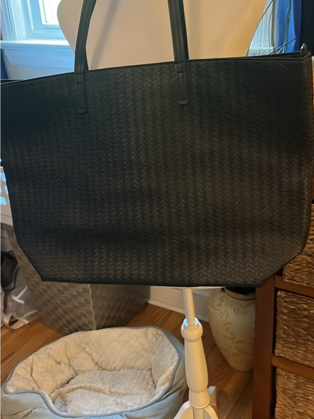 Bath & Body Works Black Woven Tote